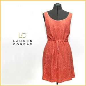 # LC Lauren Conrad Coral Sleeveless Dress Sz Lg